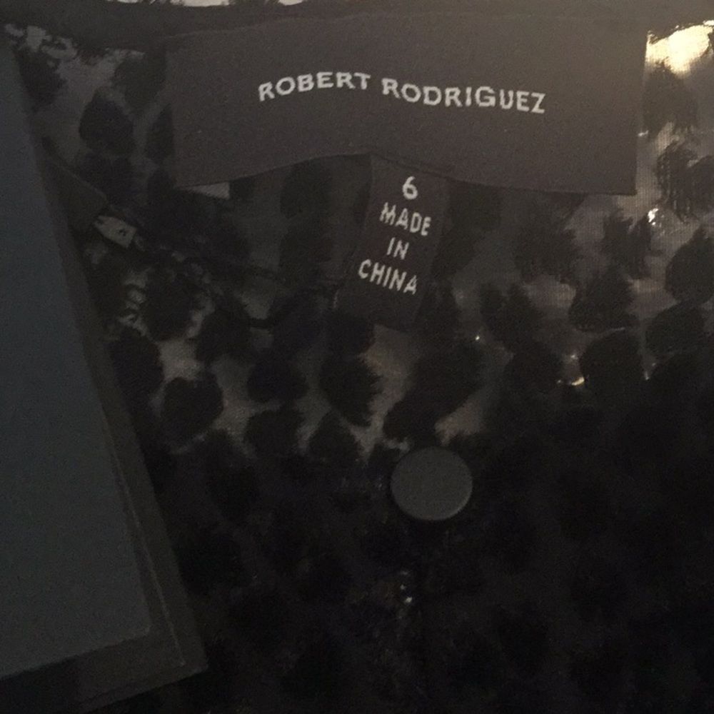 NWT, Robert Rodriguez Pauline Velvet Mini Dress with Corded Belt - 6 - Picture 5 of 5